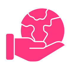 planet earth gradient icon