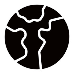 earth globe glyph icon