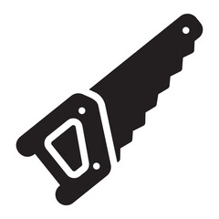hand saw glyph icon