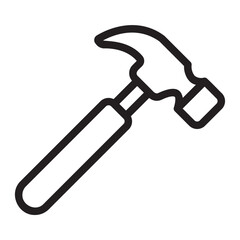 hammer line icon