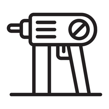 Nail Gun Line Icon