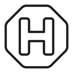 hospital line icon