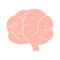 手描きのシンプルな脳のイラスト