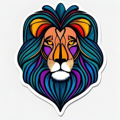 Obraz premium This premium high-quality lion illustration is a beautiful and elegant design for any product. This smooth and clean illustration is perfect for print on demand, T-shirt, backpacks, mugs and more.