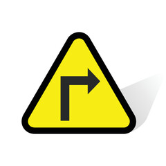 right turn sign illustration c