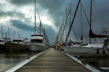 Fototapeta premium yachts in the harbor