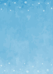 シンプルで綺麗な雪の結晶の背景イラスト