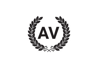 this is a wing letter av icon design