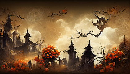 haunting halloween background