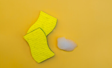 Yellow Sponges for washing dishes 
