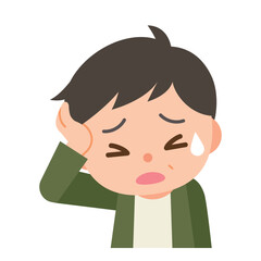 頭をかかえる男性