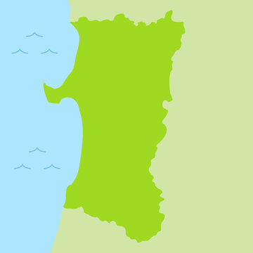 秋田県のマップのイラスト