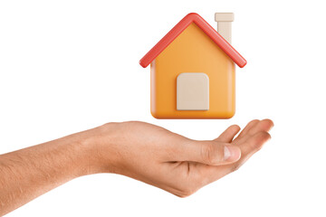 graphic resource of home ownership in the palm of your hand