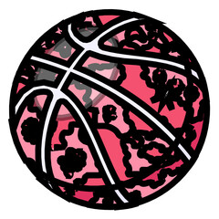Fototapeta premium An icon of basketball flat vector download