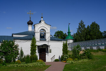 Fototapeta premium Hospital Building of the 16th century (as indicated on the plaque) in Alexandrovskaya Sloboda in Alexandrov, Russia