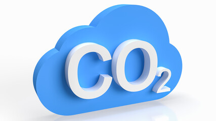Fototapeta The co2 and cloud for eco or ecology concept 3d rendering obraz
