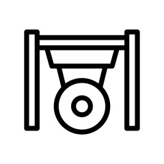 gong line icon illustration vector graphic