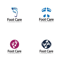 Foot logo design vector template