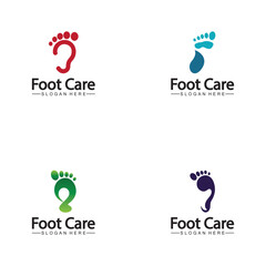 Foot logo design vector template