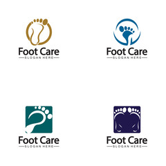 Foot logo design vector template