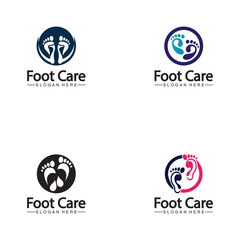 Foot logo design vector template