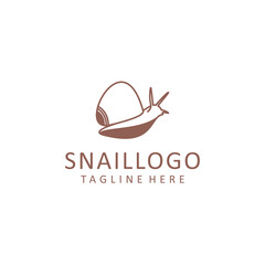 Snail logo design icon tamplate