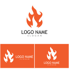 Fire flame Logo vector concept design