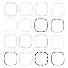 Set of frames with decorative ruled lines.