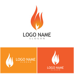 Fire flame Logo vector concept design