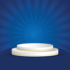 sunbrust dark blue colour Background, with Double Podium, Perfect for banners, posters, anything related to promotions social media, vector template. eps vector file