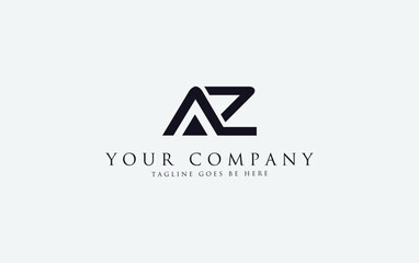 Fototapeta premium Simple letter 2d logo design vector monogram AZ