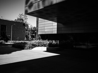 Black and white building