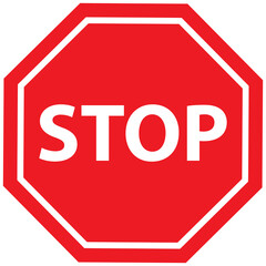 Stop sign isolated PNG image