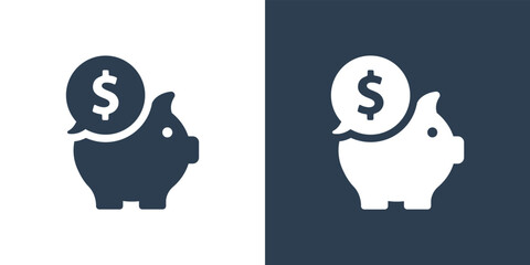 Dollar saving icon vector