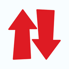 Red arrow icon vector EPS- 10