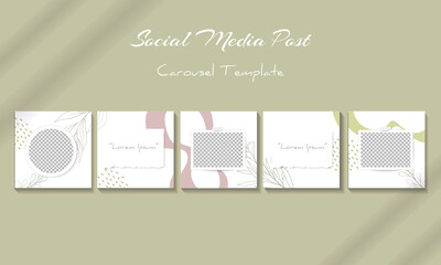 Social media post banner carousel template