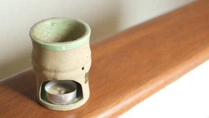 candles and aromatherapy oil containers