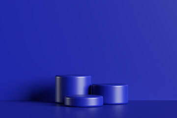 Minimal podium cylinder 3d render mockup computer graphic design