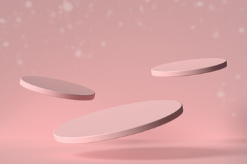 Minimal podium cylinder 3d render mockup computer graphic design