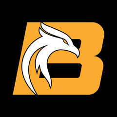 Letter B Bird Logo Template Vector