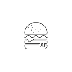 Burger Icon Vector IllustrBurger Icon Vector Illustrationation