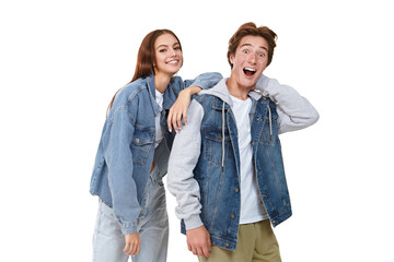 Fototapeta premium stylish couple of teens