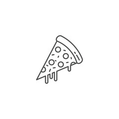 Pizza one slice separated icon