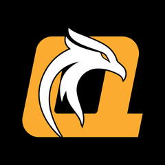 Letter Q Flying Bird Logo Template Vector Sign 