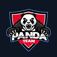 panda mascot logo gaming for team illustration