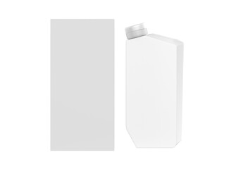 Cosmetic Bottle Mockup isolated on white background. 3d illustration