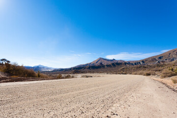 Bolivian dirt road view,Bolivia