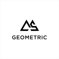 Abstract MS Monogram Logo. Modern Geometric Vector Design with Luxury Black Shape. Clean and Minimal Symbol for Tech, Finance, Corporate Branding, and Digital Innovation.