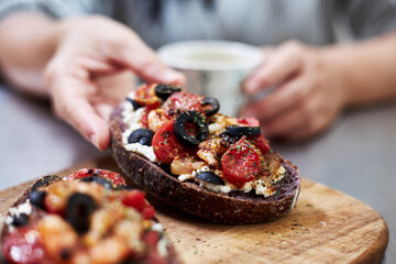 healthy and delicious toast for breakfast