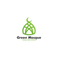 mosque logo icon vector isolated